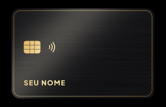 Cartão black obsidiana com nome personalizado