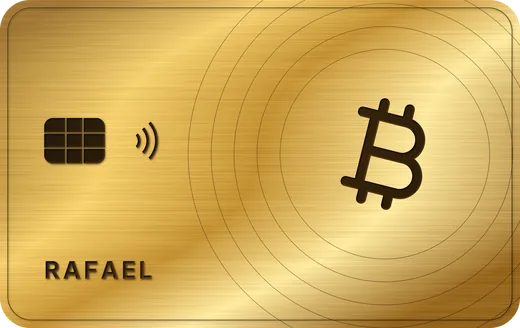 Cartão premium: Bitcoin ouro