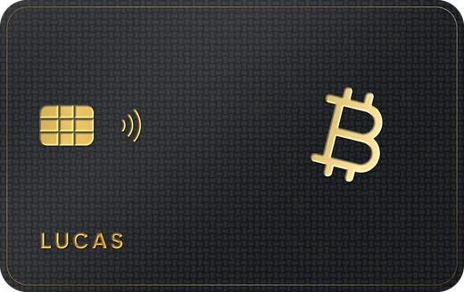 Cartão premium: Bitcoin carbono