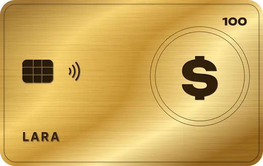 Cartão premium: Dólar ouro