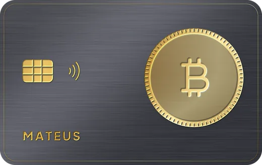 Cartão premium: Bitcoin titânio